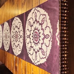Table Runner Purple Beaded